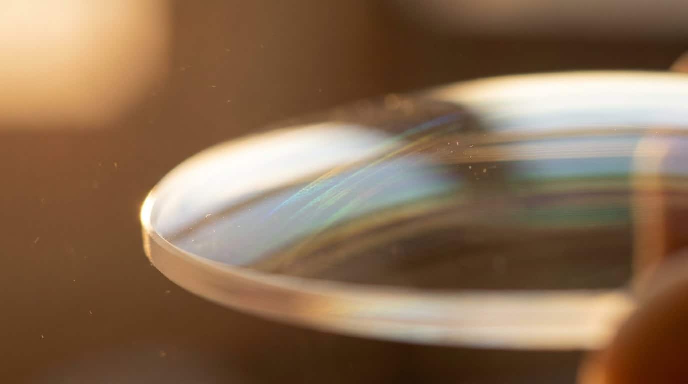 מולטיפוקל עם צילינדר: המדריך המלא לשילוב אסטיגמציה בעדשות פרוגרסיביות תקריב של עדשת מולטיפוקל עם ציפויים מתקדמים לראייה נוחה וצלולה
